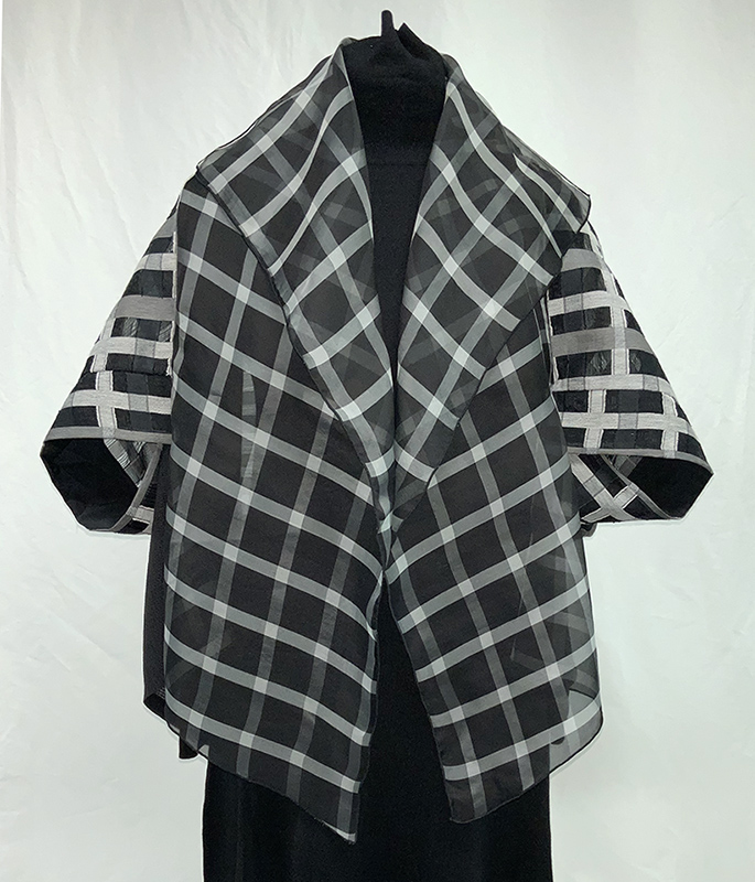 black white sheer kimono jacket - SUSAN OTTERSON