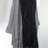 black-bw check caftan back left view