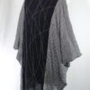 black-bw check caftan front left view