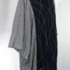 black-bw check caftan front right view