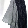 black-bw check caftan closeup of sleeve