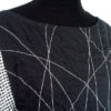 black-bw check caftan closeup of stitching