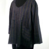 bronze stripe on black top left front view